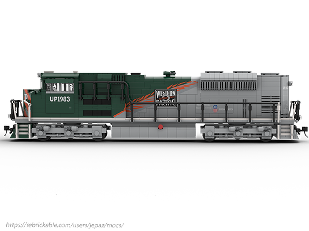 WANZPITS MOC Union Pacific 4014 Powered Electric Rail Train Building Blocks MOC-89126 Union Pacific 4014 Big Boy | LesDiy