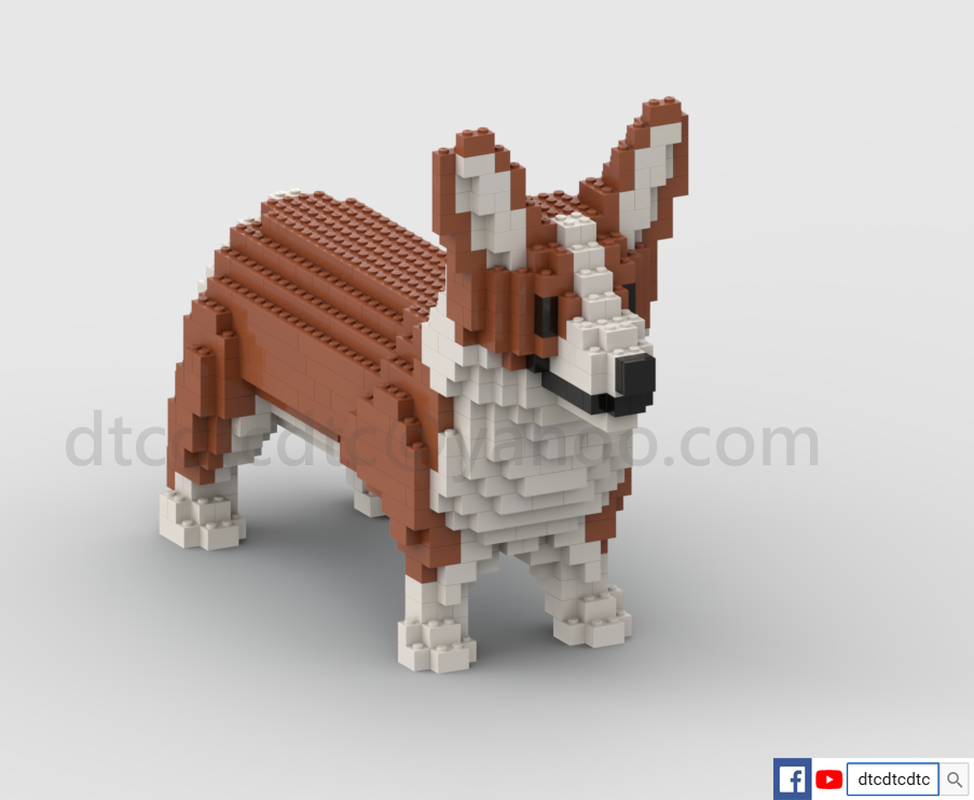 LEGO MOC Dog Puppy M by dtcdtcdtcbricks Rebrickable Build