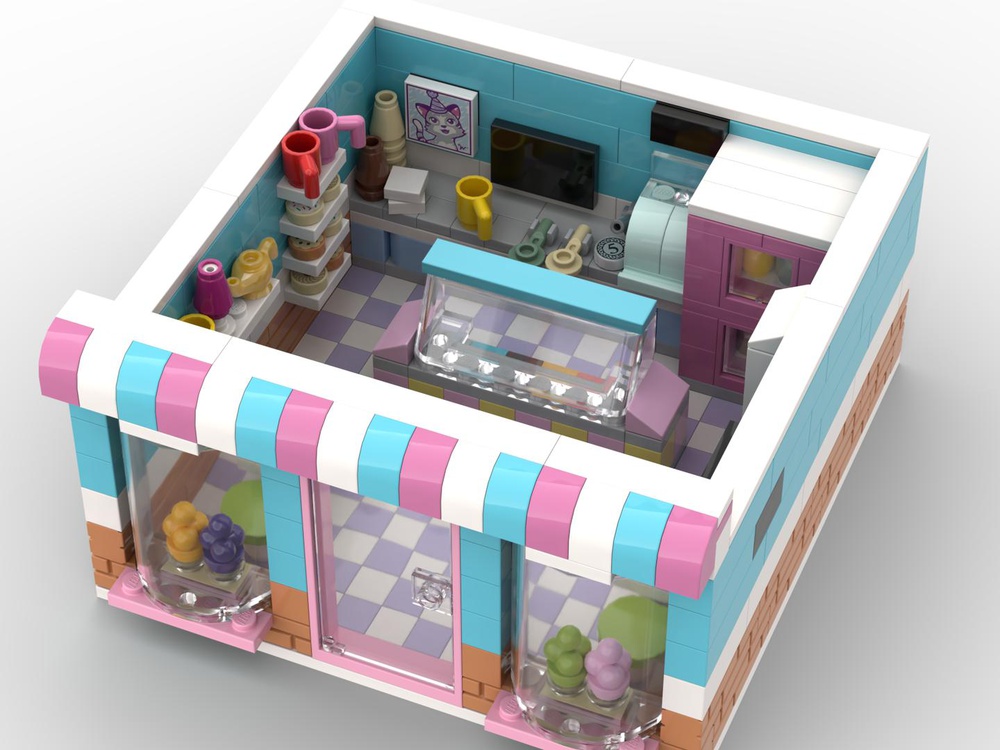 Lego Moc The Ice Cream Parlour By Lordsquish | Rebrickable - Build With Lego