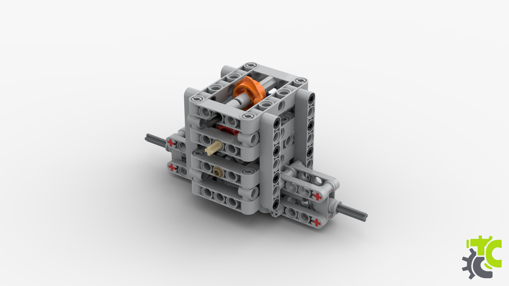 LEGO MOC Compact 2Speed Gearbox With Drive Axle (T0002) by Tritras