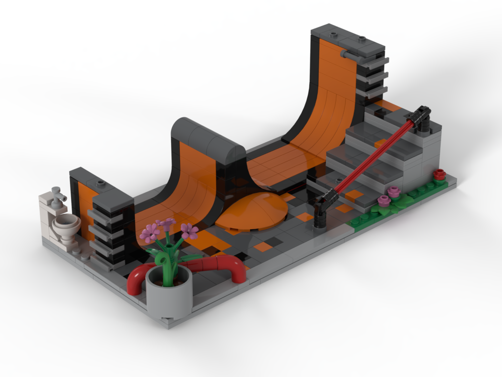 Lego Moc Inner City Skate Park By Seabeast Rebrickable Build With Lego