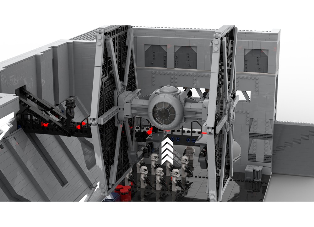 LEGO MOC SW Imperial Hangar (Rogue One/Death Star) Imperial fighter ...