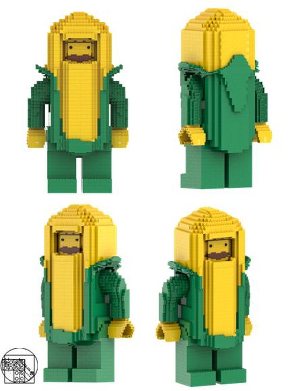 LEGO MOC Maxi figure Corn Cob boy by Bricksculpture.net | Rebrickable ...