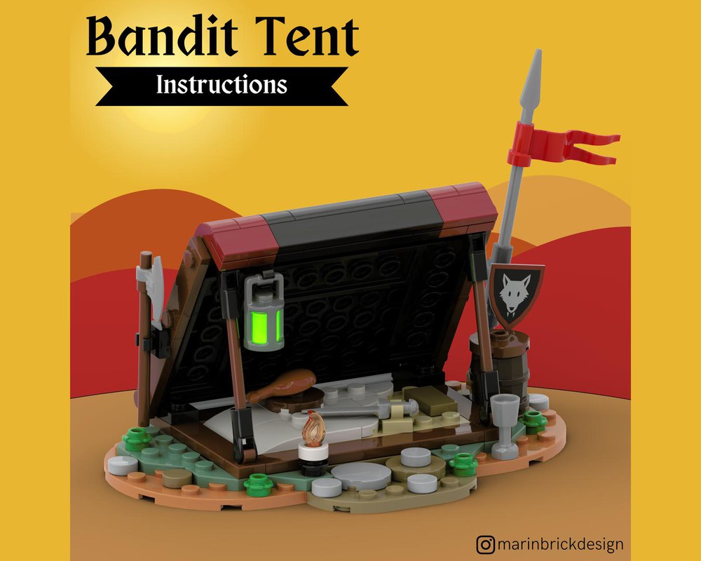 LEGO MOC Bandit Tent Lego Castle Wolfpack by marinbrickdesign Rebrickable Build with LEGO