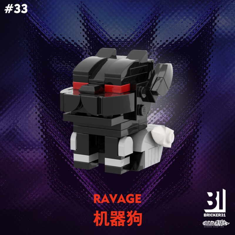 LEGO MOC MOC - Brickheadz RAVAGE by Bricker31 | Rebrickable - Build ...