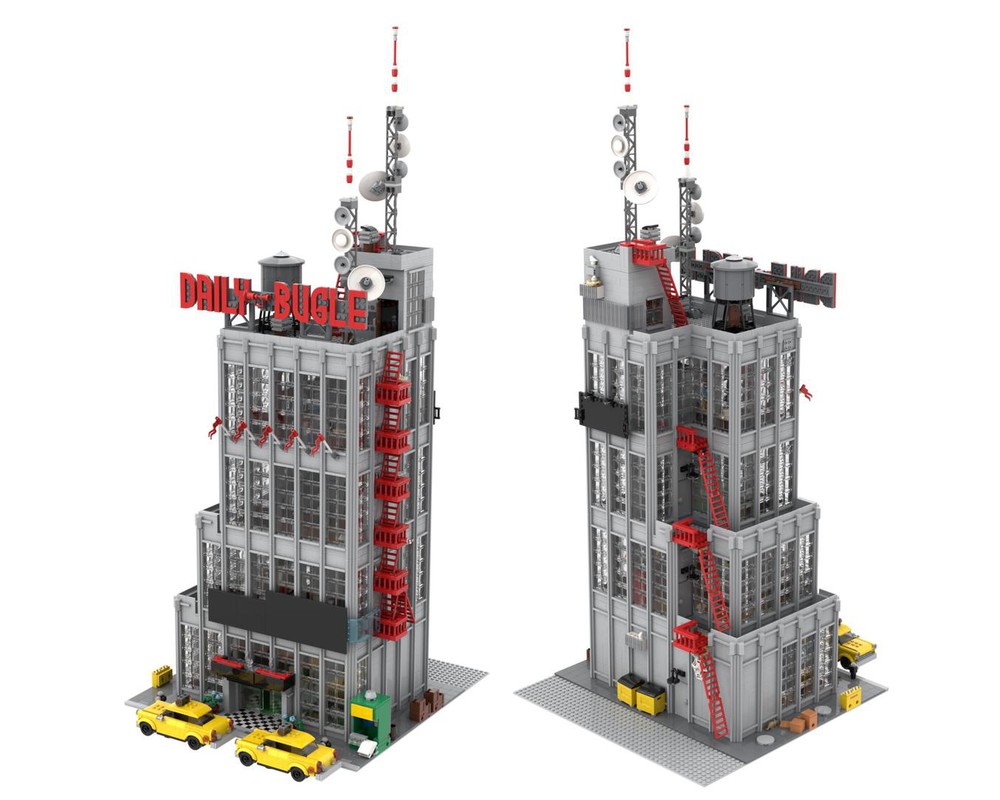 LEGO MOC Double Daily Bugle Office Tower by CelloFellow | Rebrickable ...