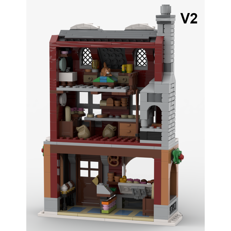 ZITIANYOUBUILD MOC-199764 – Pâtisserie Village D'Hiver – 1904 Pièces – Compatible Lego