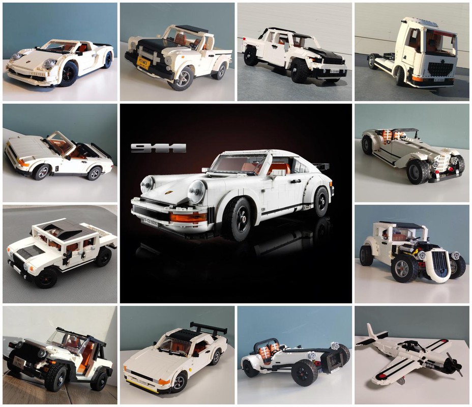 LEGO 10295 Porsche 911 Turbo & Targa detailed building review