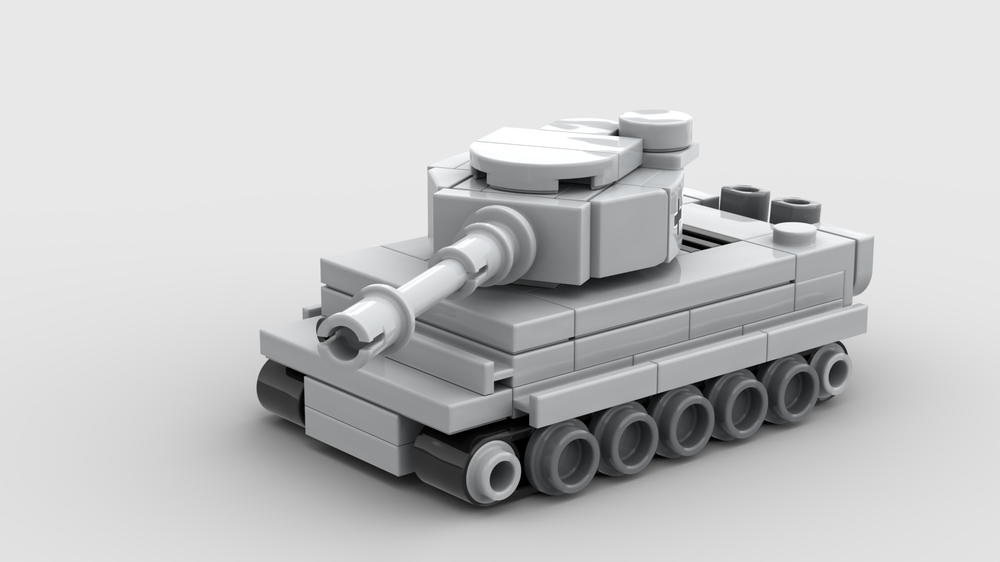 Minifig Micro German Tiger II Tank