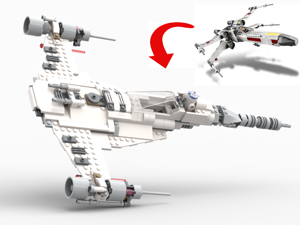 LEGO MOC Xwing Fighter by EDGE OF BRICKS