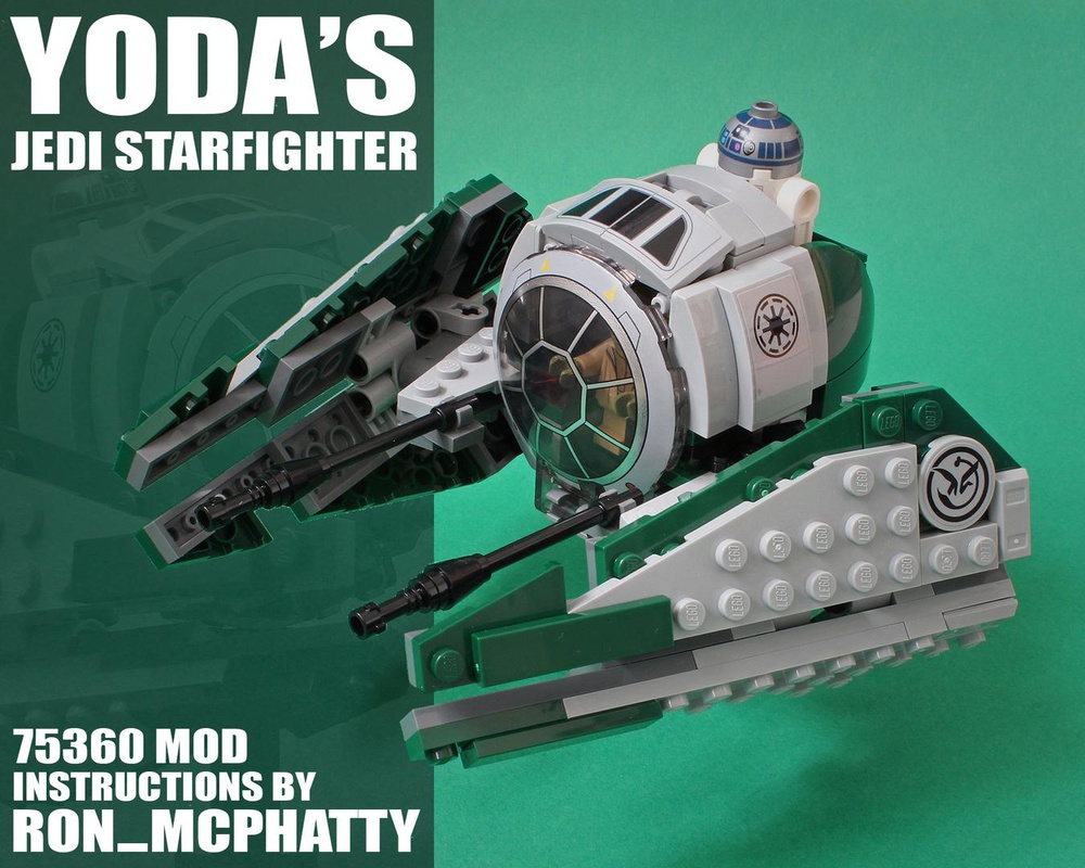 LEGO MOC Yoda's Jedi Starfighter set 75360 MOD by ron_mcphatty
