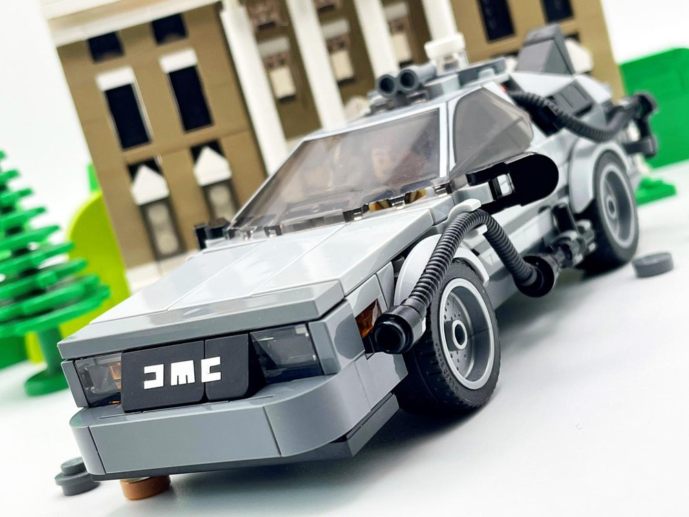 Stock DeLorean DMC-12 made from my DeLorean time machine moc (render). : r/ lego
