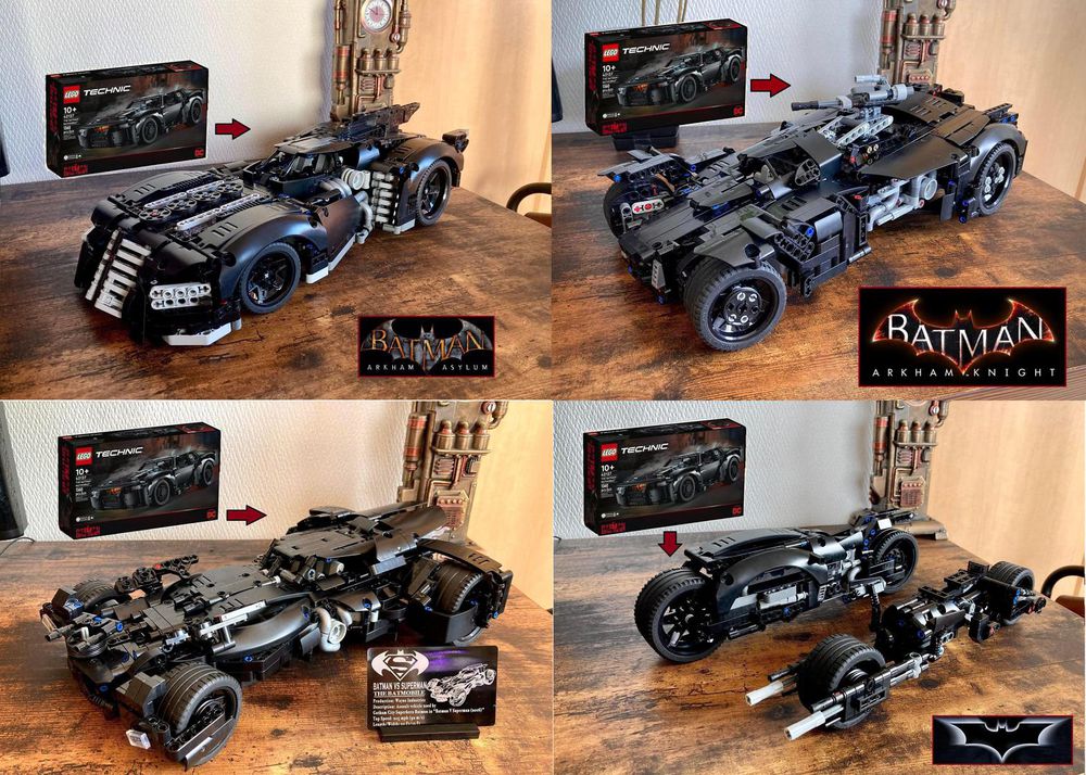 LEGO MOC Technic Batmobile 4 In 1 Batpack! by CreationCaravan