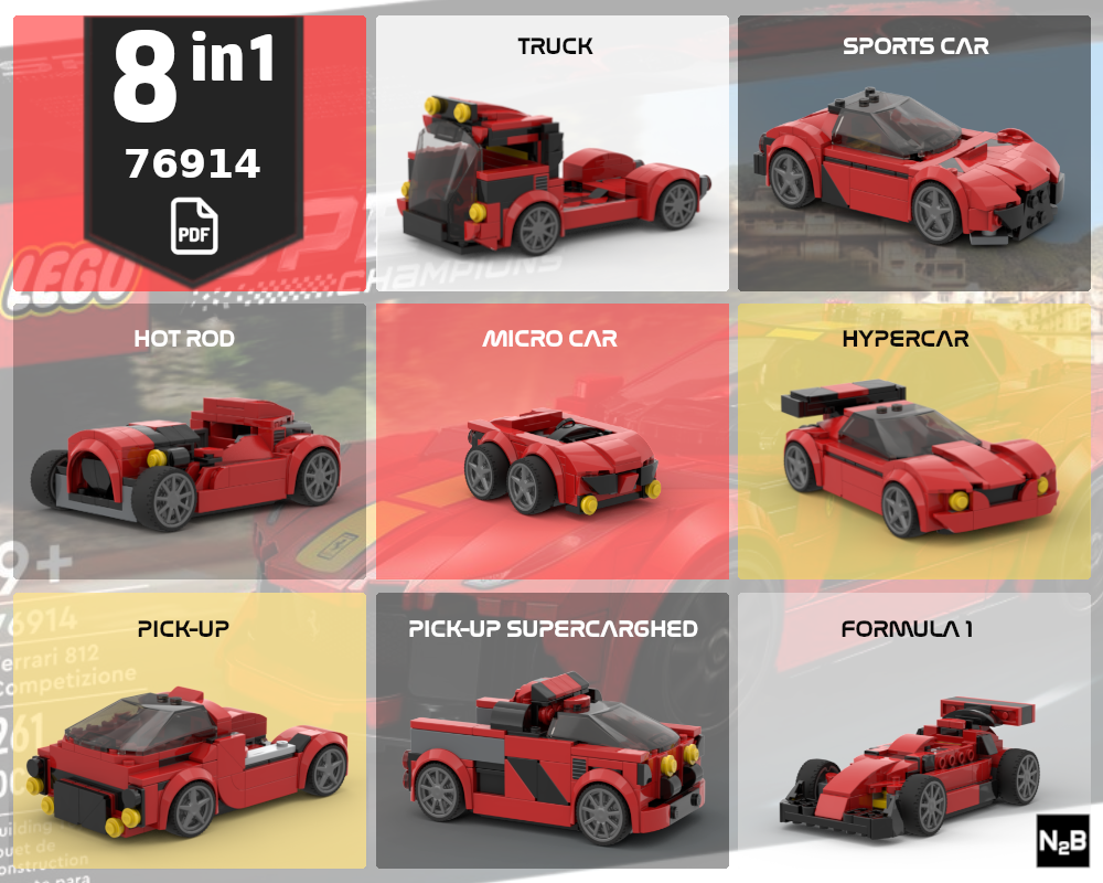 LEGO Speed Champions Ferrari 812 Competizione 76914 Building Toy Set (261  Pieces)