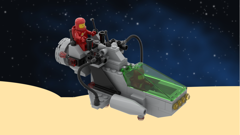 LEGO MOC-155568 Classic Space Reimagined: Sonar Transmitting Cruiser ...