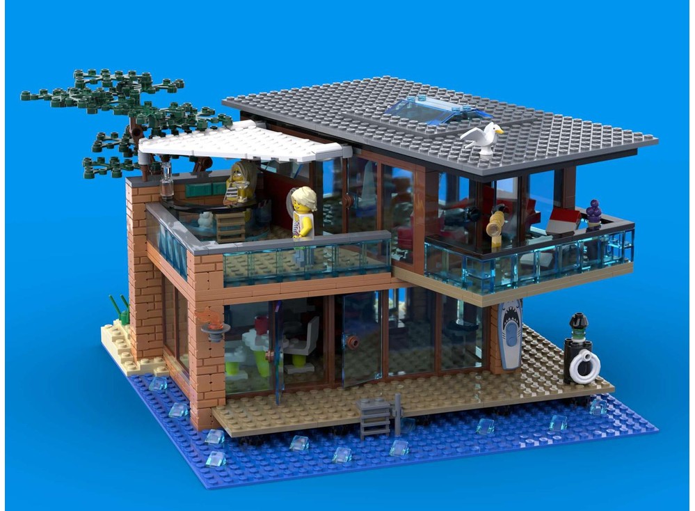 LEGO MOC Modern Beach House by fidi70 | Rebrickable - Build with LEGO