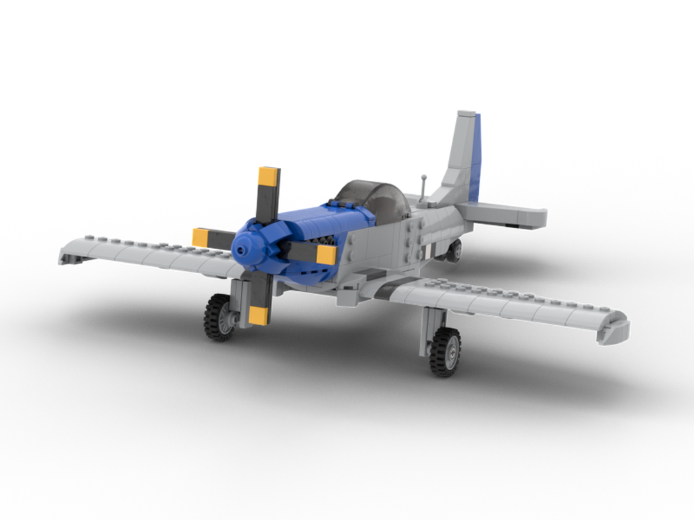 LEGO MOC P51 mustang blue by jeremy_is_cool | Rebrickable - Build with LEGO