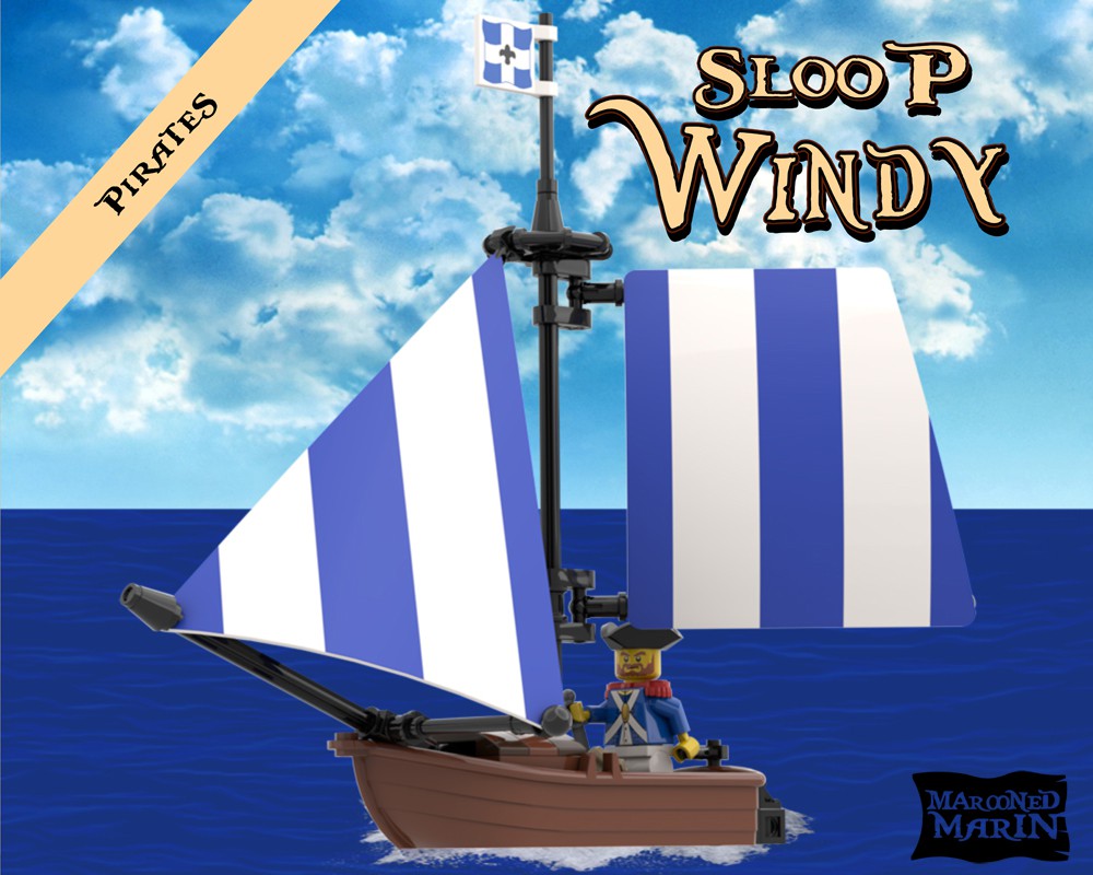 LEGO MOC SLOOP WINDY by Marooned_Marin | Rebrickable - Build with LEGO