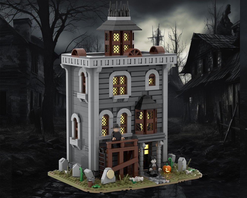 LEGO MOC Fester s House Addams Family Wednesday by Bullbrick store Rebrickable Build with LEGO