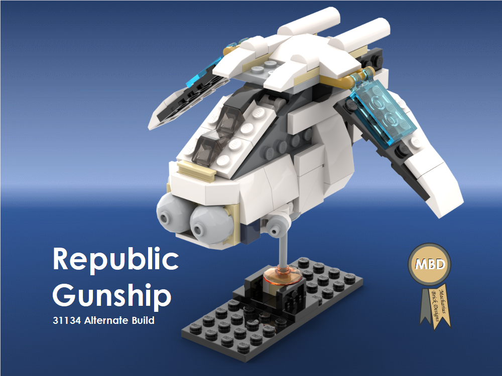 LEGO MOC Republic Gunship, Unofficial Fan Design and 31134 Alternate ...