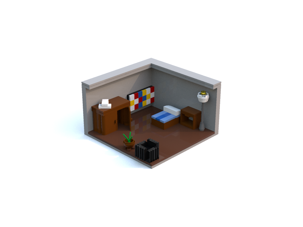 lego moc-15738 small minimalistic bedroom moc (creator > basic model