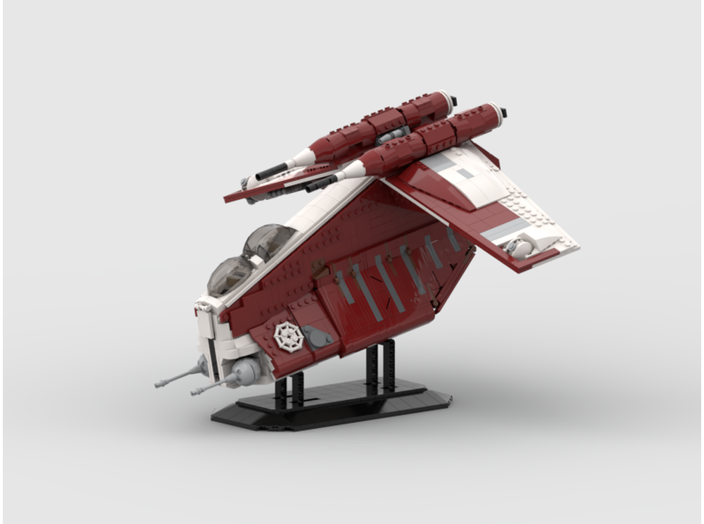 LEGO MOC LAAT Coruscant gunship with barc speeder and sidecar by ...