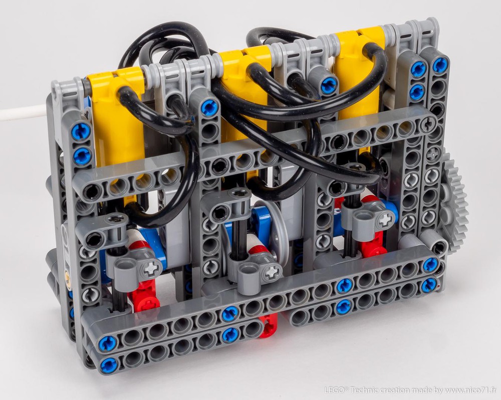 LEGO MOC 3-Cylinder Pneumatic Engine by Nico71 | Rebrickable - Build ...