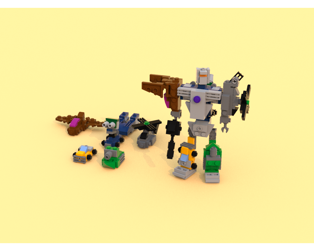 Lego Moc 15783 Mini Lego Transformers Bruticus Creator Mecha