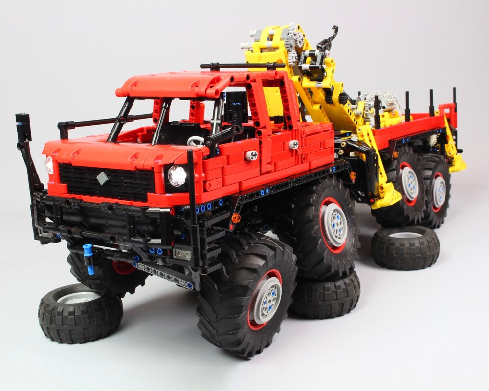 lego truck with suspension