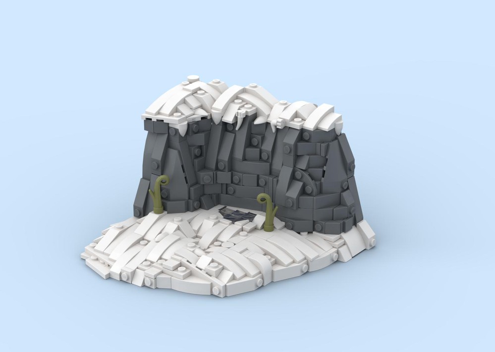 LEGO MOC Snowy Cliff by Halhi141 Rebrickable Build with LEGO