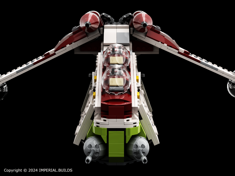 LEGO MOC Republic Gunship LAAT Clone Wars by Imperial Builds Rebrickable Build with LEGO