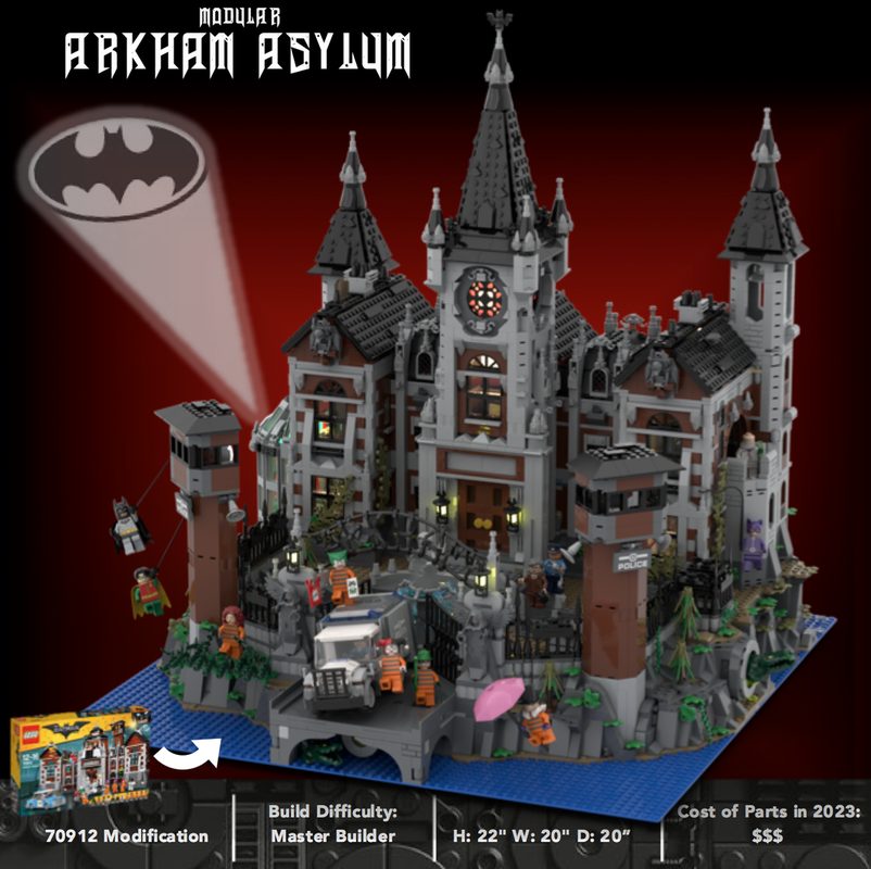 LEGO MOC 158329 Modular Arkham Asylum By Dream Build Bricks 