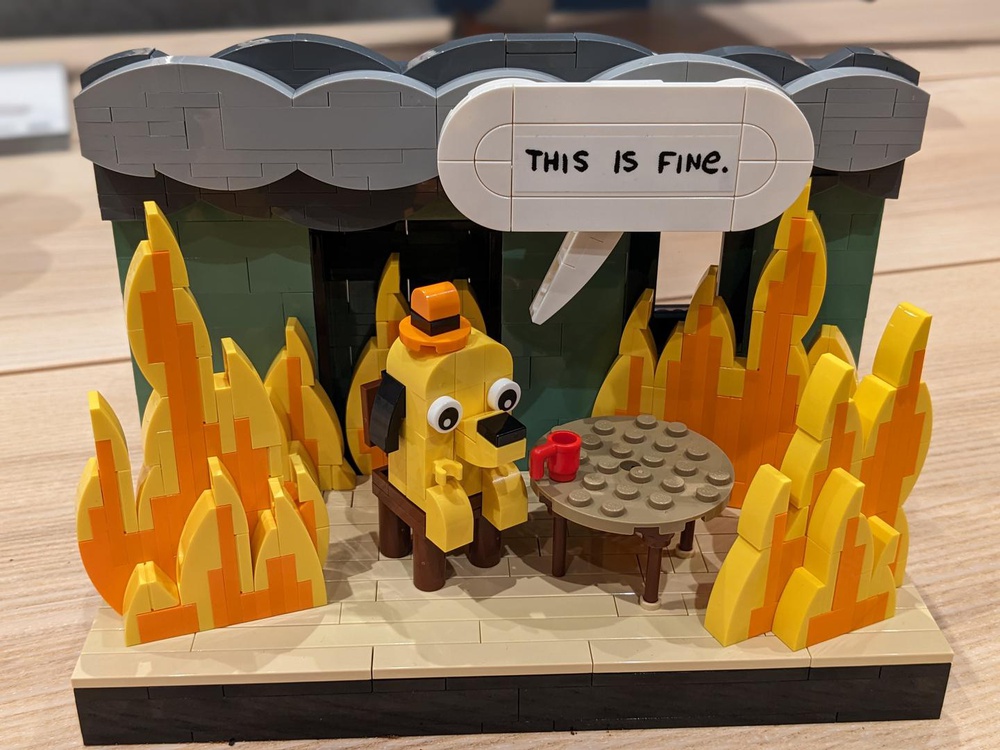 LEGO MOC This Is Fine by awesomerob