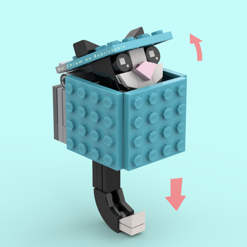 LEGO MOC Mechanical Kitty Key Holder by Shram