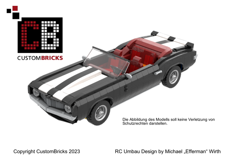 LEGO MOC Custom Lego Chevrolet Camaro Z28 RC conversion