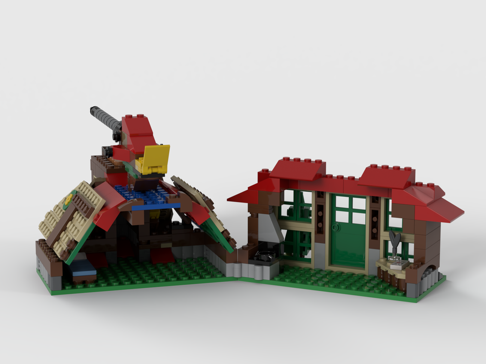 LEGO MOC-159207 A(T-TE) Frame Log Cabin (LEGO 31048 Lakeside Lodge Alt ...