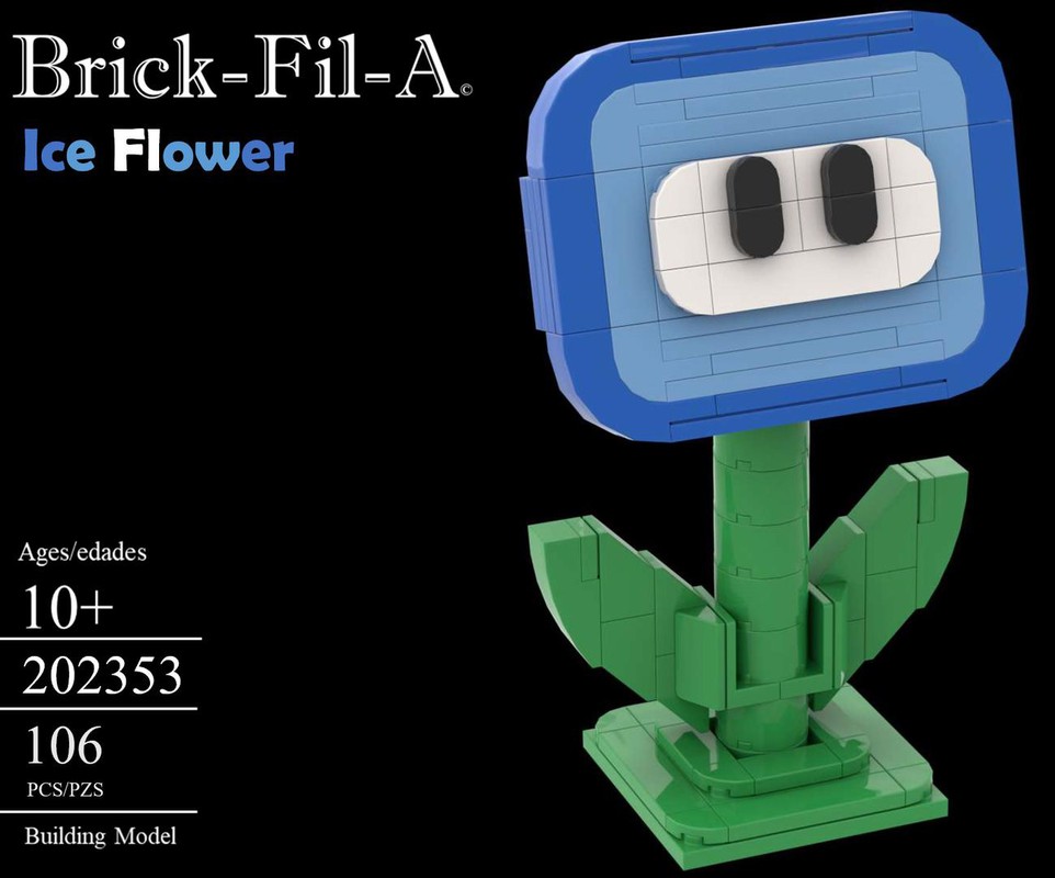 LEGO MOC Ice Flower by Brick-Fil-A-Builds | Rebrickable - Build with LEGO