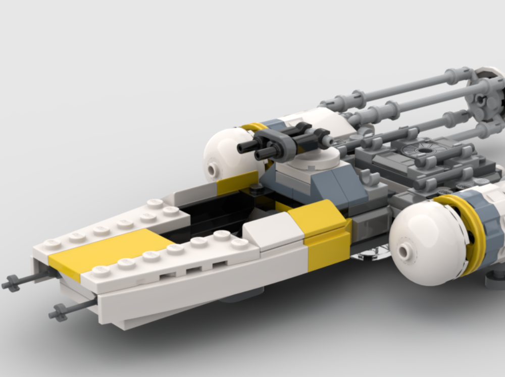 LEGO MOC Midi-Scale Y-Wing (75365 turret mod) by gonky_bricks ...