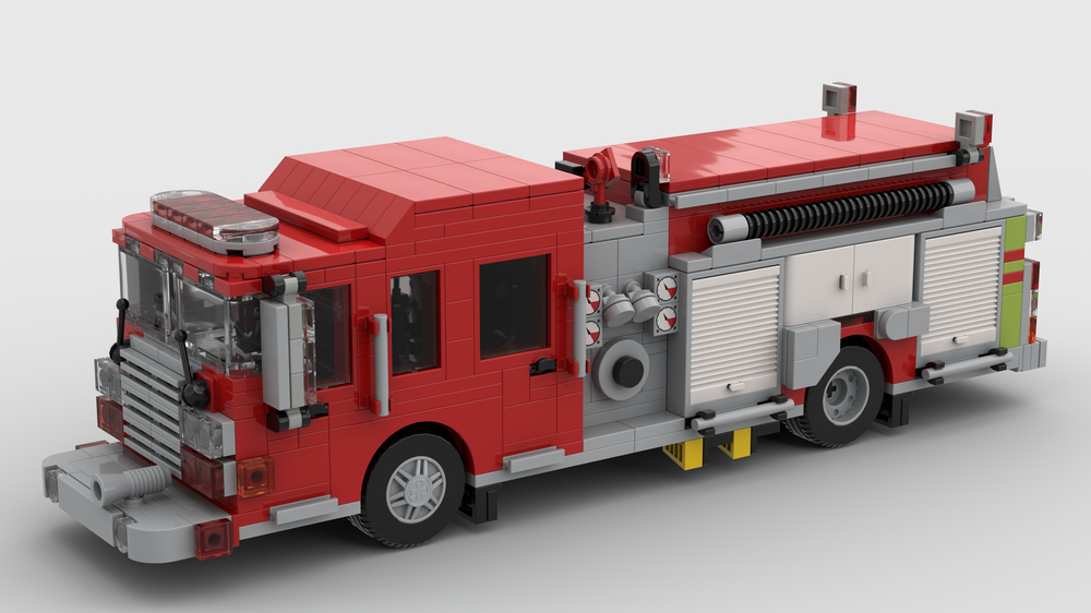 LEGO MOC KCKFD Pumper Fire Truck by BalintKusztor | Rebrickable - Build ...