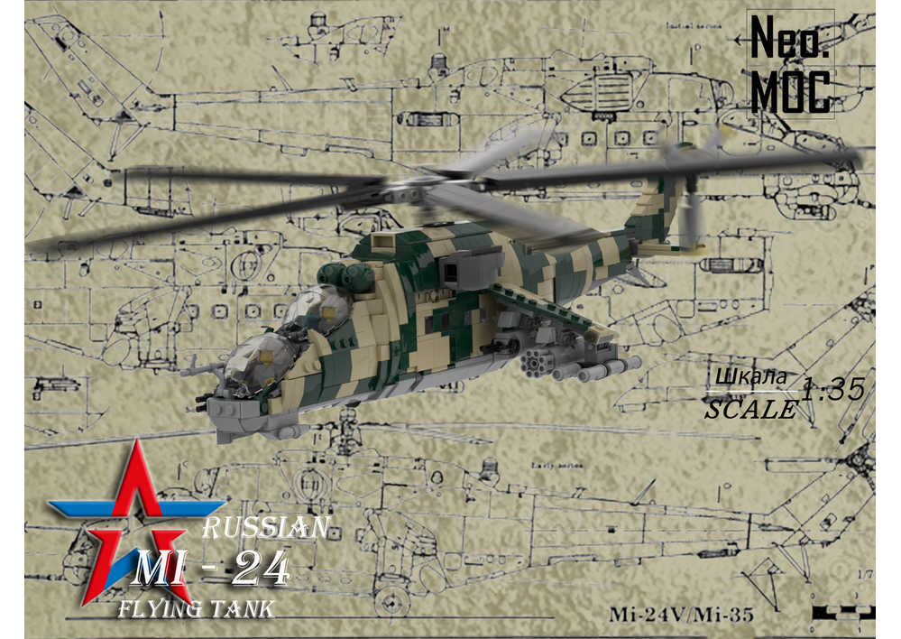 LEGO MOC Mil Mi-24P Hind F by Neo.moc | Rebrickable - Build with LEGO