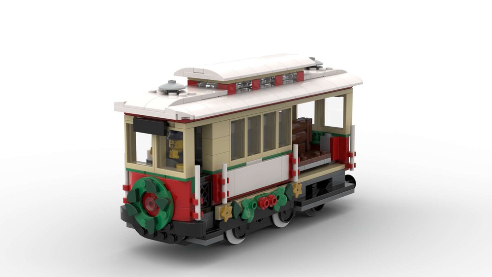 lego christmas tram