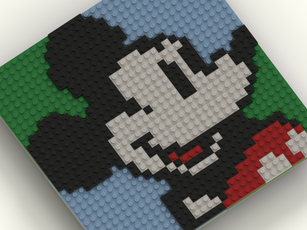 LEGO MOC MICKEY MOUSE MOSAIC by _BRICKCRAFTS_ Rebrickable Build