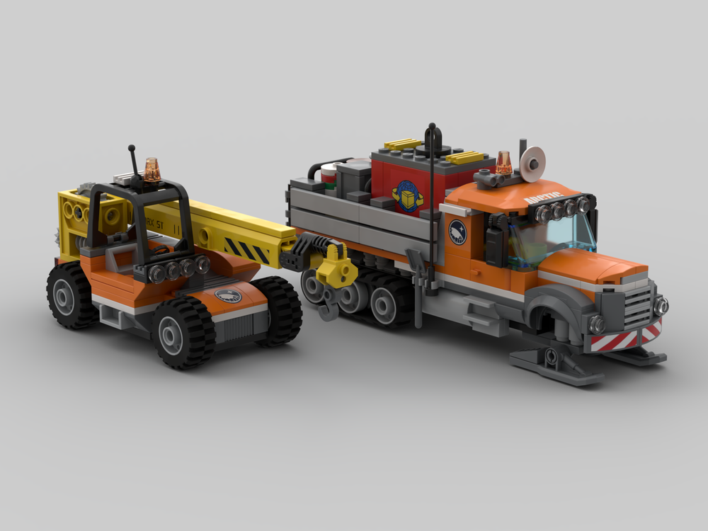 LEGO MOC Arctic Half-Track & Telehandler by HaulingBricks