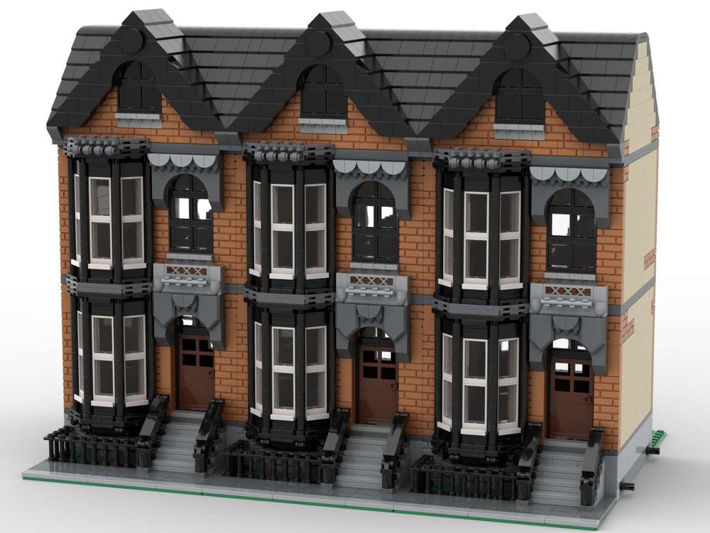 LEGO MOC Modular Brownstone House by michaelbaek Rebrickable Build