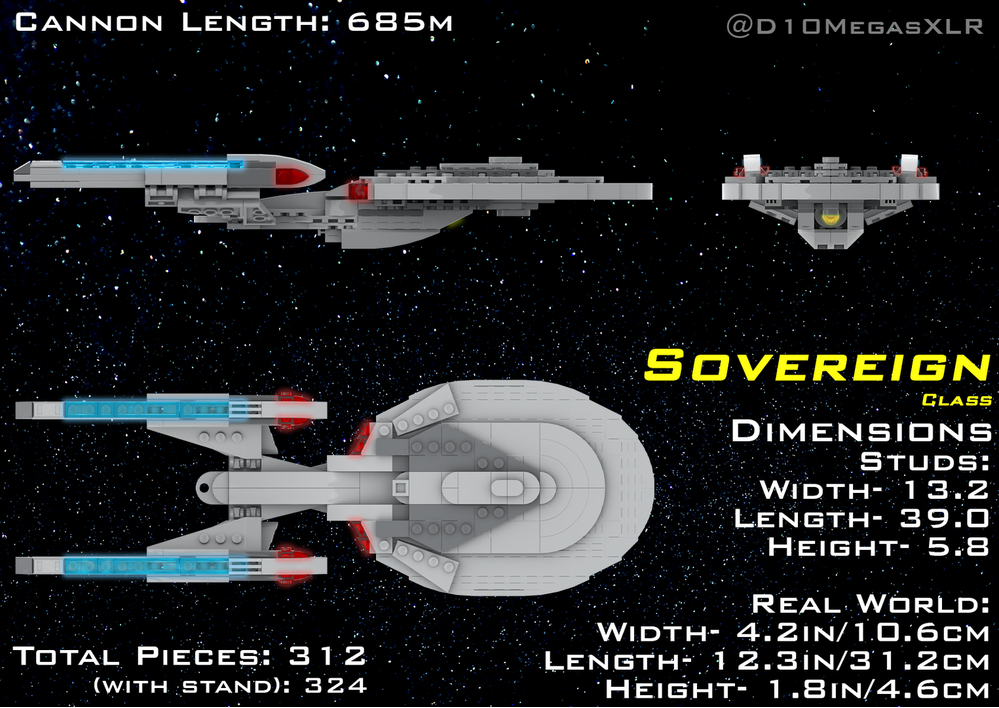 LEGO MOC Sovereign Class by D10MegasXLR | Rebrickable - Build with LEGO
