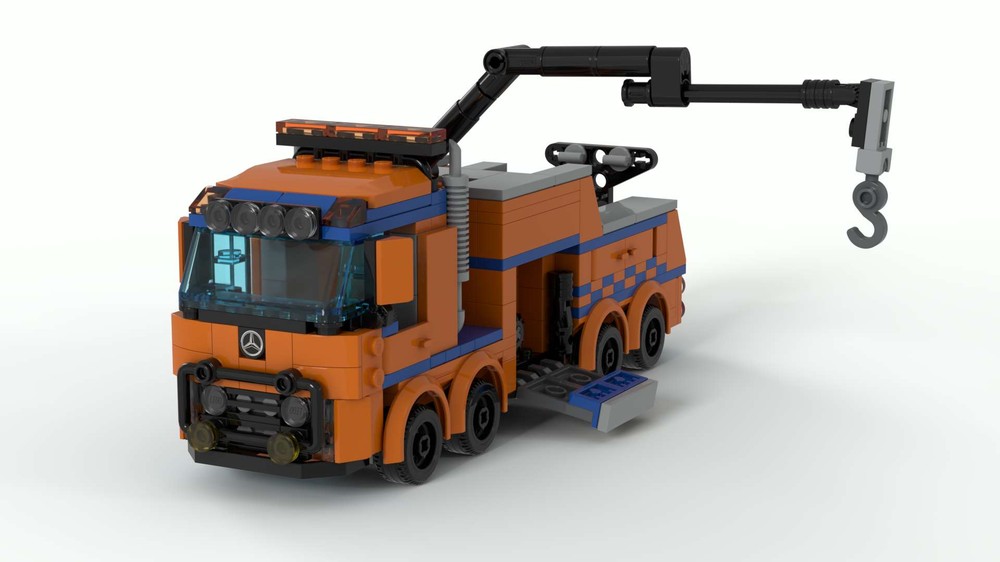 LEGO MOC wide tow truck by Rebrickable Build with LEGO