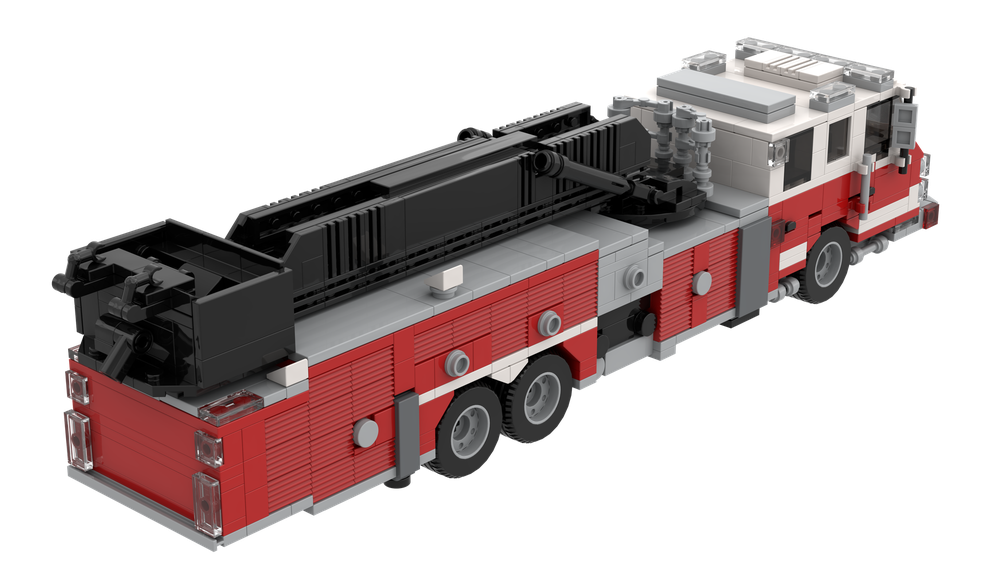 LEGO MOC Fire Truck Mid-Mount Aerial Platform by brickdefense ...