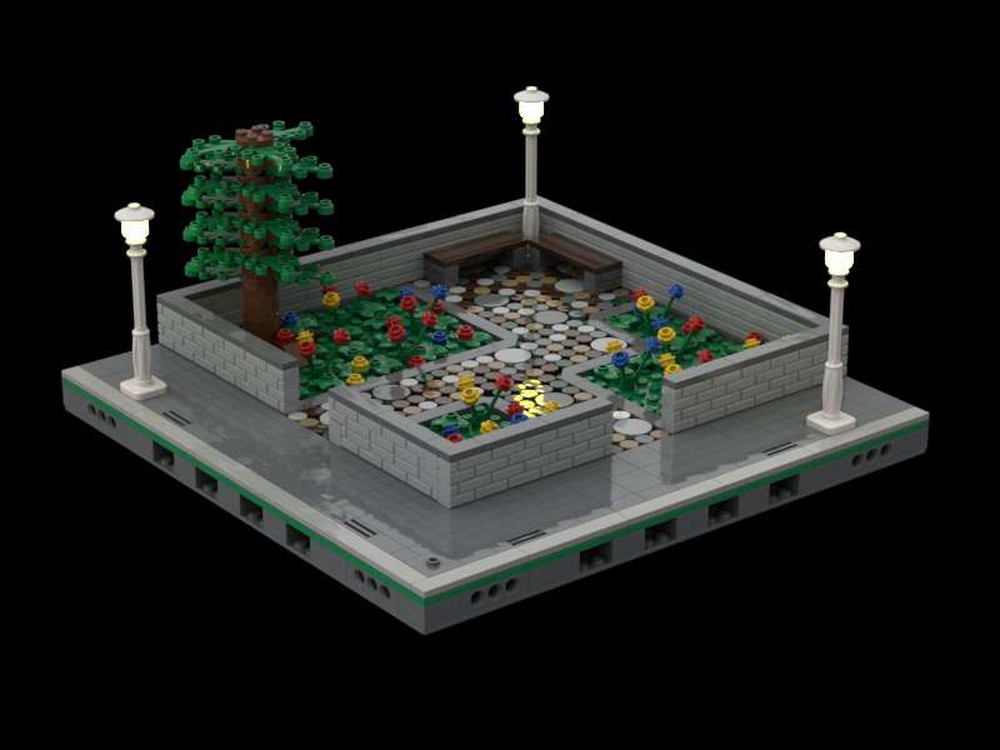 Lego Moc Modular City Park By Mrvaporshop Rebrickable Build With Lego 3526