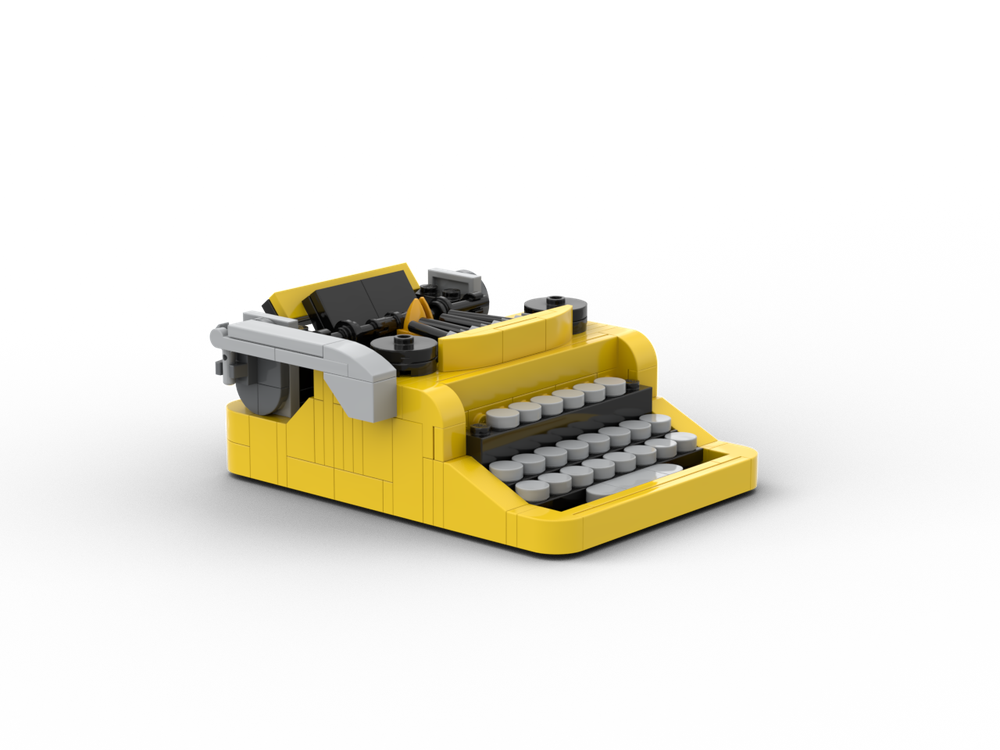 LEGO MOC Mini typewriter by brickbicycle Rebrickable Build with LEGO