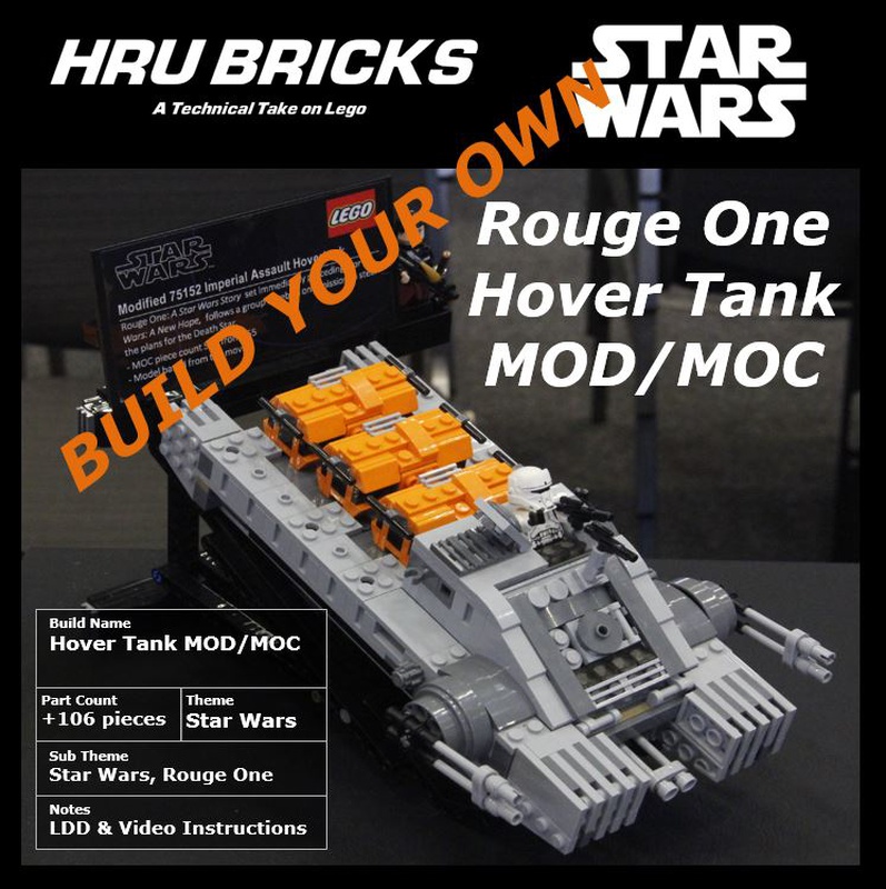 Lego Moc Mod Moc Rogue One Hovertank 75152 Star Wars Lego By Hru Bricks |  Rebrickable - Build With Lego